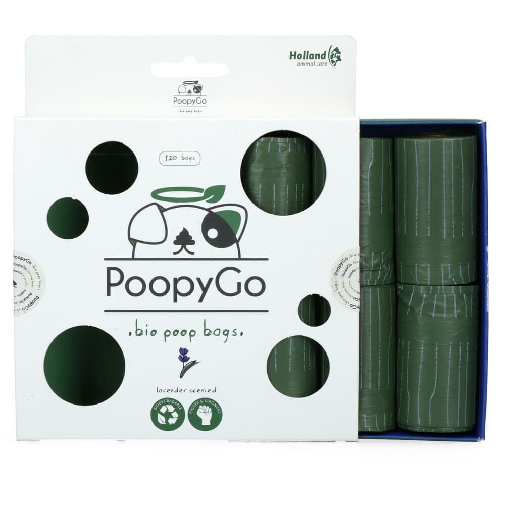 PoopyGo Eco Friendly Poepzakjes met Lavendelgeur 8 x 15 zakjes