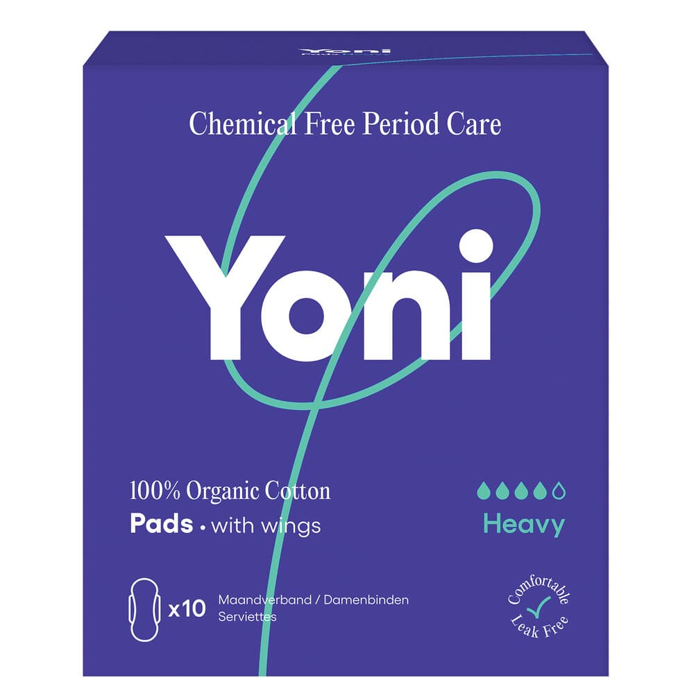 3x Yoni Biologisch Katoenen Maandverband Heavy 10 stuks