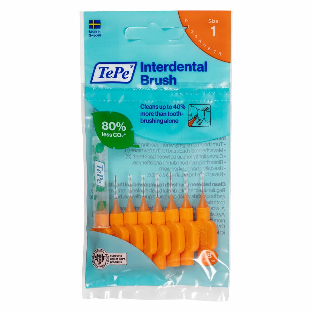 6x TePe Interdentale Ragers Original 0,45 mm Oranje 8 stuks