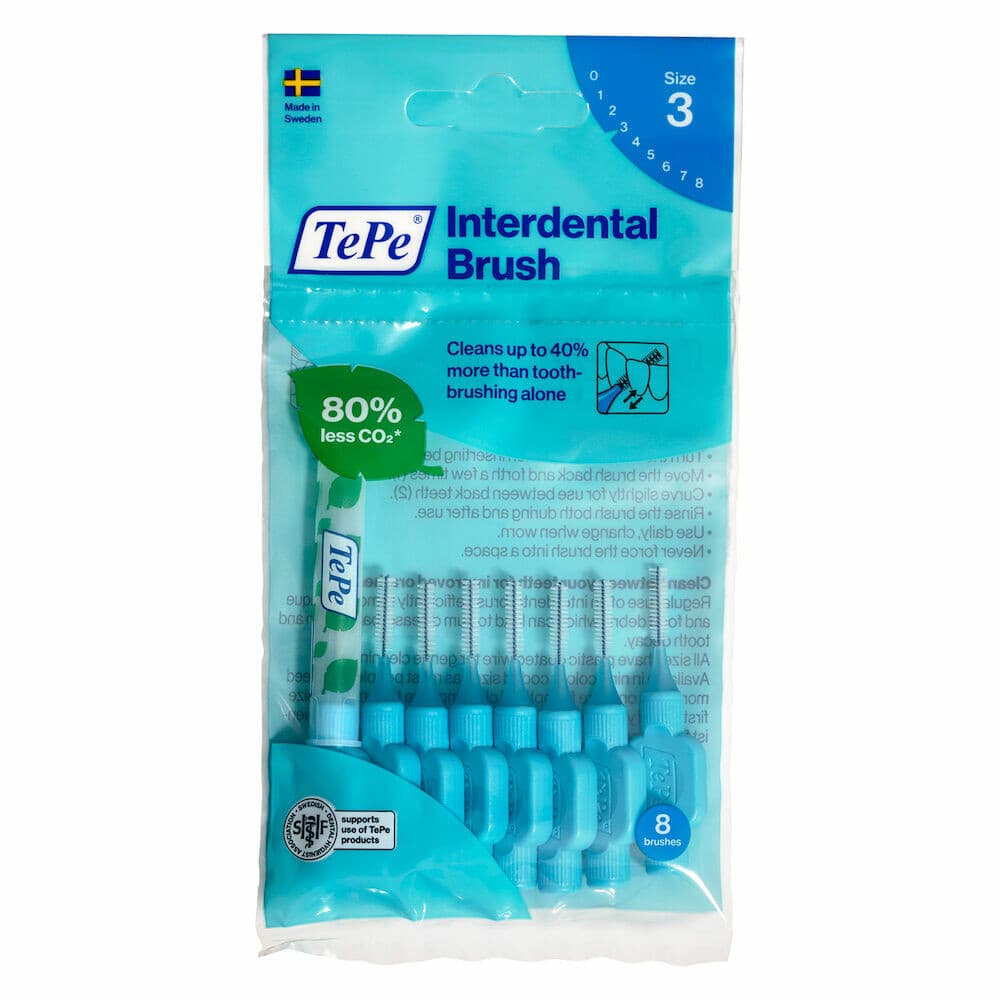 3x TePe Interdentale Ragers Original 0,6 mm Blauw 8 stuks
