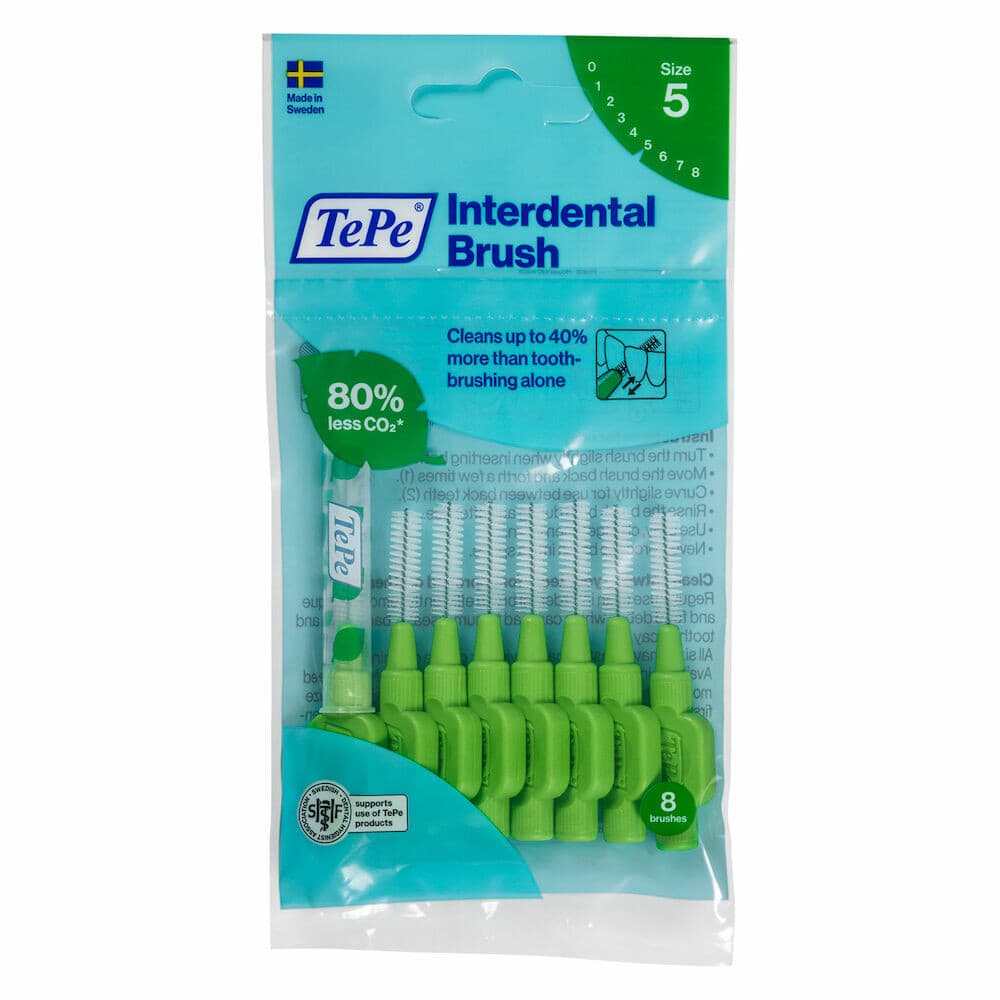 6x TePe Interdentale Ragers Original 0,8 mm Groen 8 stuks