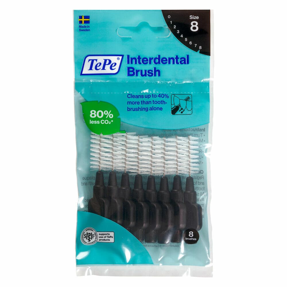 2x TePe Interdentale Ragers Original 1,5 mm Zwart 8 stuks