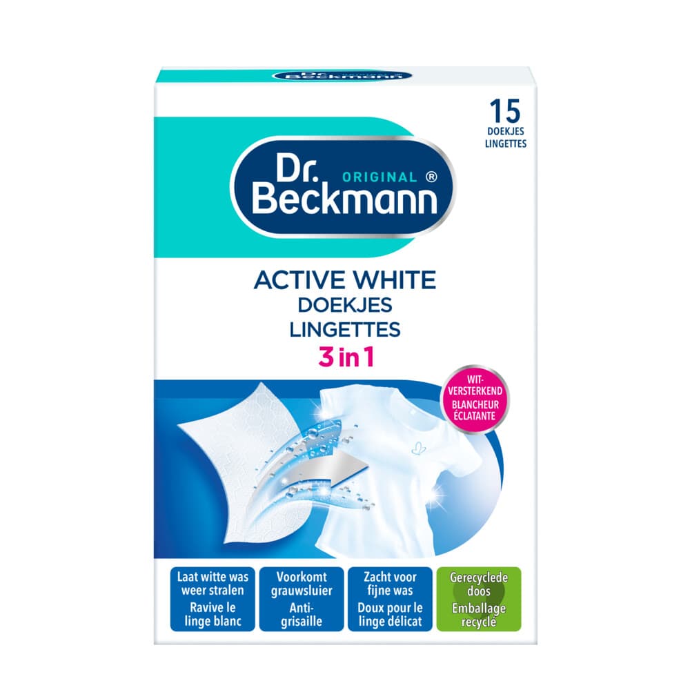 Dr. Beckmann Active White Sheets 15 stuks