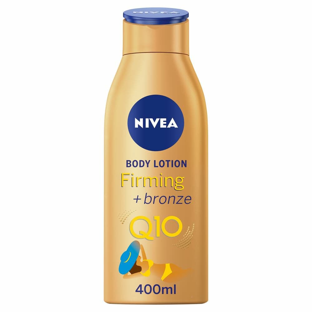 3x NIVEA Bodylotion Firming + Bronze Q10 400 ml