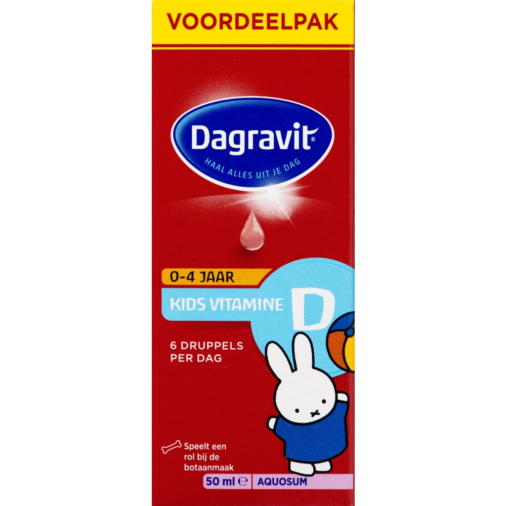 Gratis Verzending: 3x Dagravit Vitamine D Aquosum Druppels Kids 50 ml