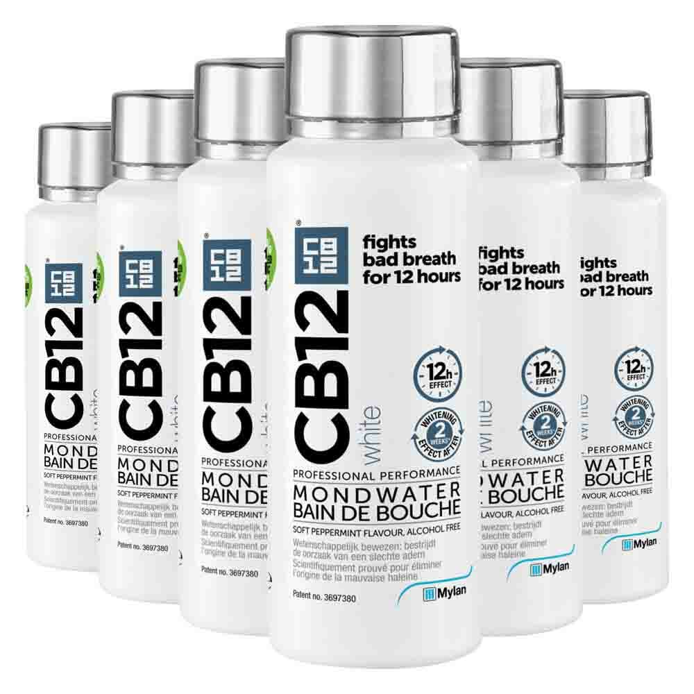 6x CB12 Mondwater White 250 ml