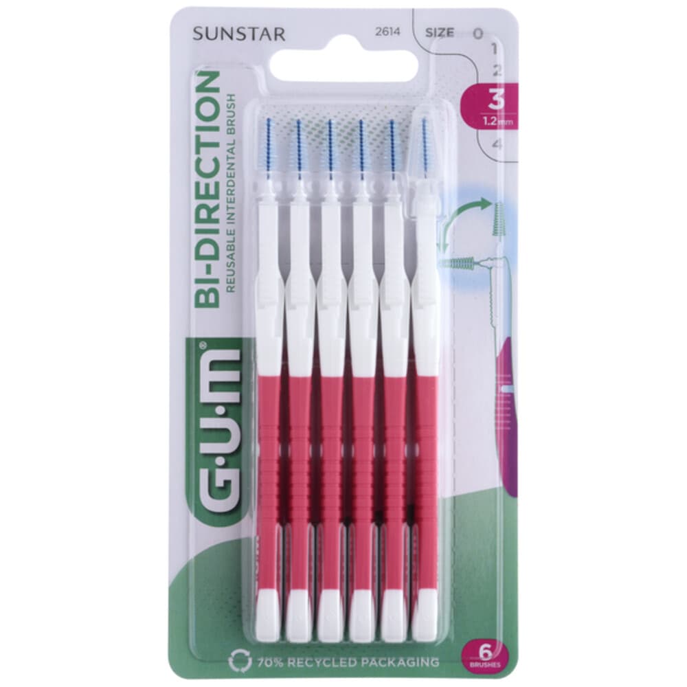 3x GUM Bi-Directions 1.2 mm 6 stuks