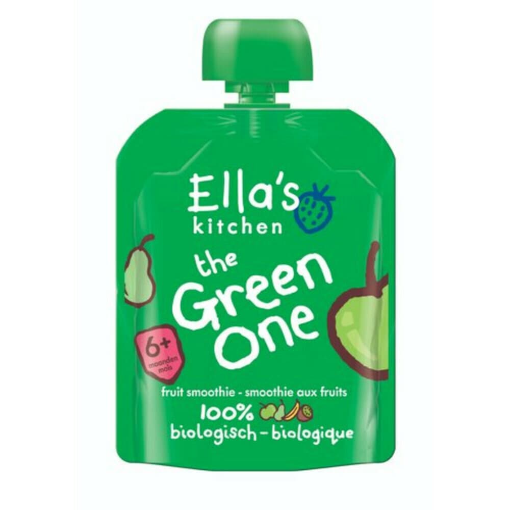 Ella's Kitchen Knijpzakje Fruit Smoothie 6+ m Appel Peer Banaan Kiwi 90 gr