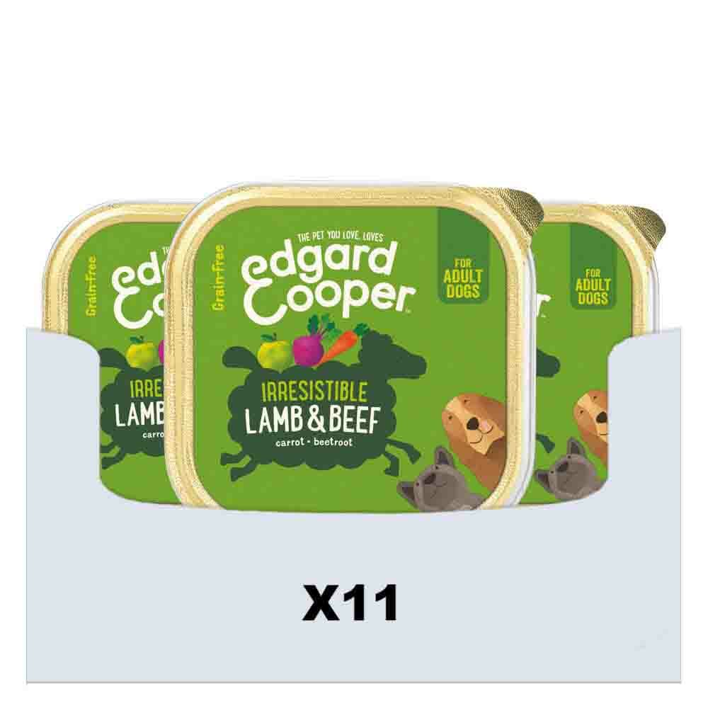 11x Edgard&Cooper Kuipje Vers Vlees Hondenvoer Lam - Rund 150 gr