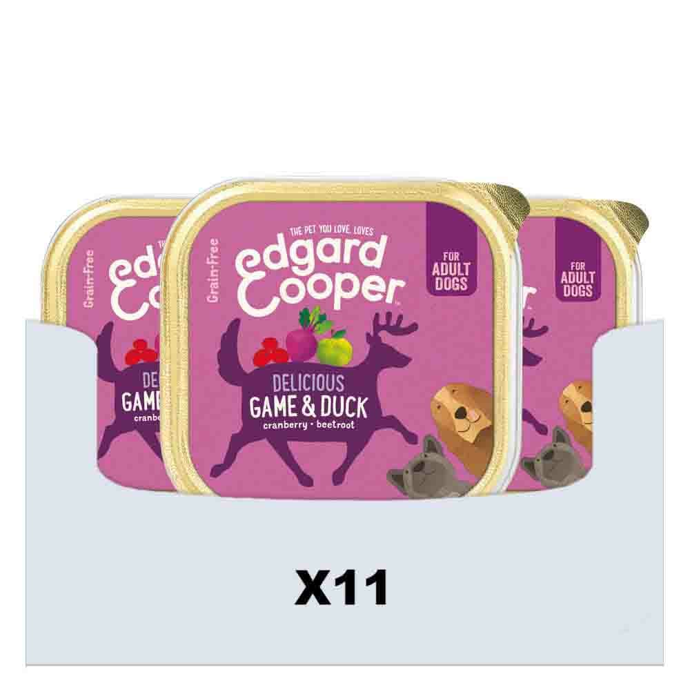 11x Edgard&Cooper Kuipje Vers Vlees Hondenvoer Wild - Eend 150 gr