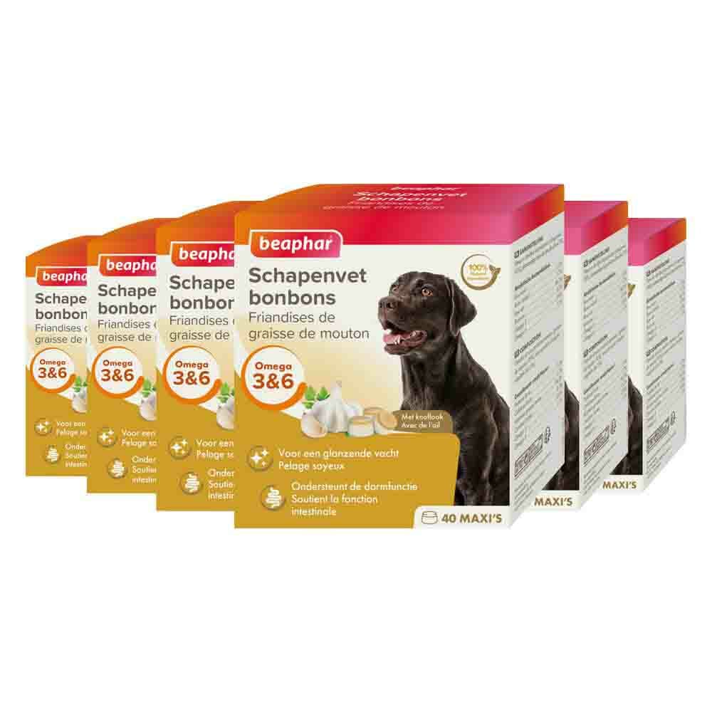 6x Beaphar Schapenvet Bonbons Knoflook 245 gr