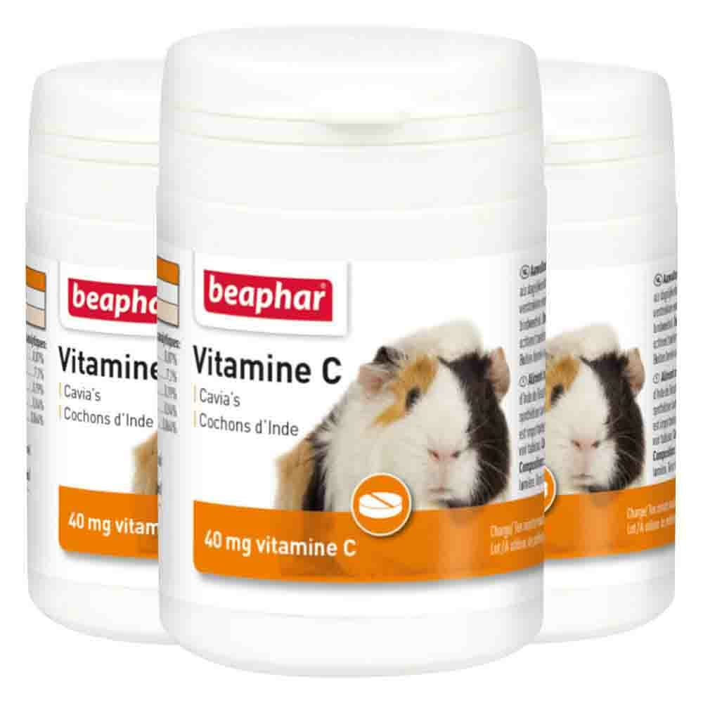 3x Beaphar Vitamine C Tabletten Cavia 180 stuks