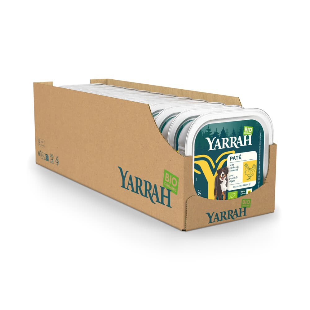 12x Yarrah Bio Hondenvoer Paté Kip 150 gr