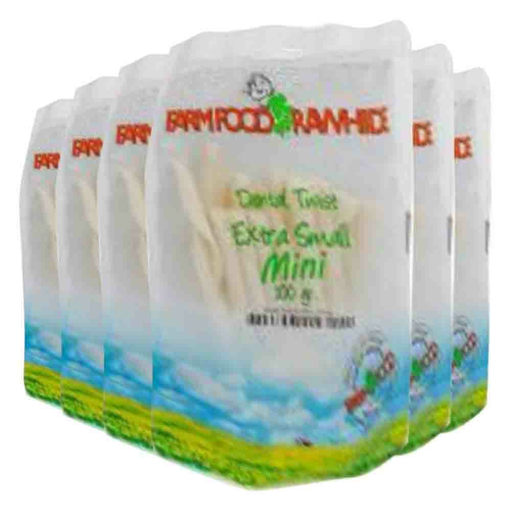 6x Farm Food Rawhide Dental Twist XS 100 gr