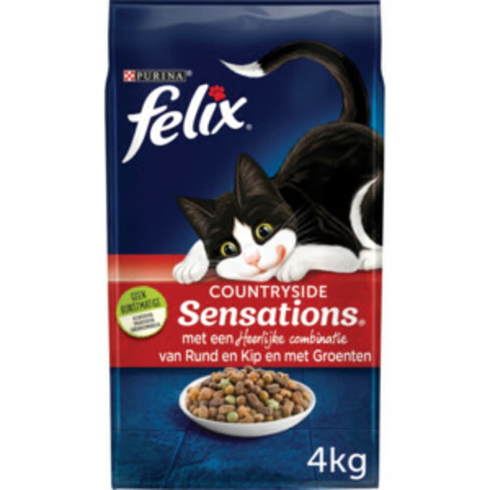 4x Felix Kattenvoer Droog Countryside Sensations 4 kg