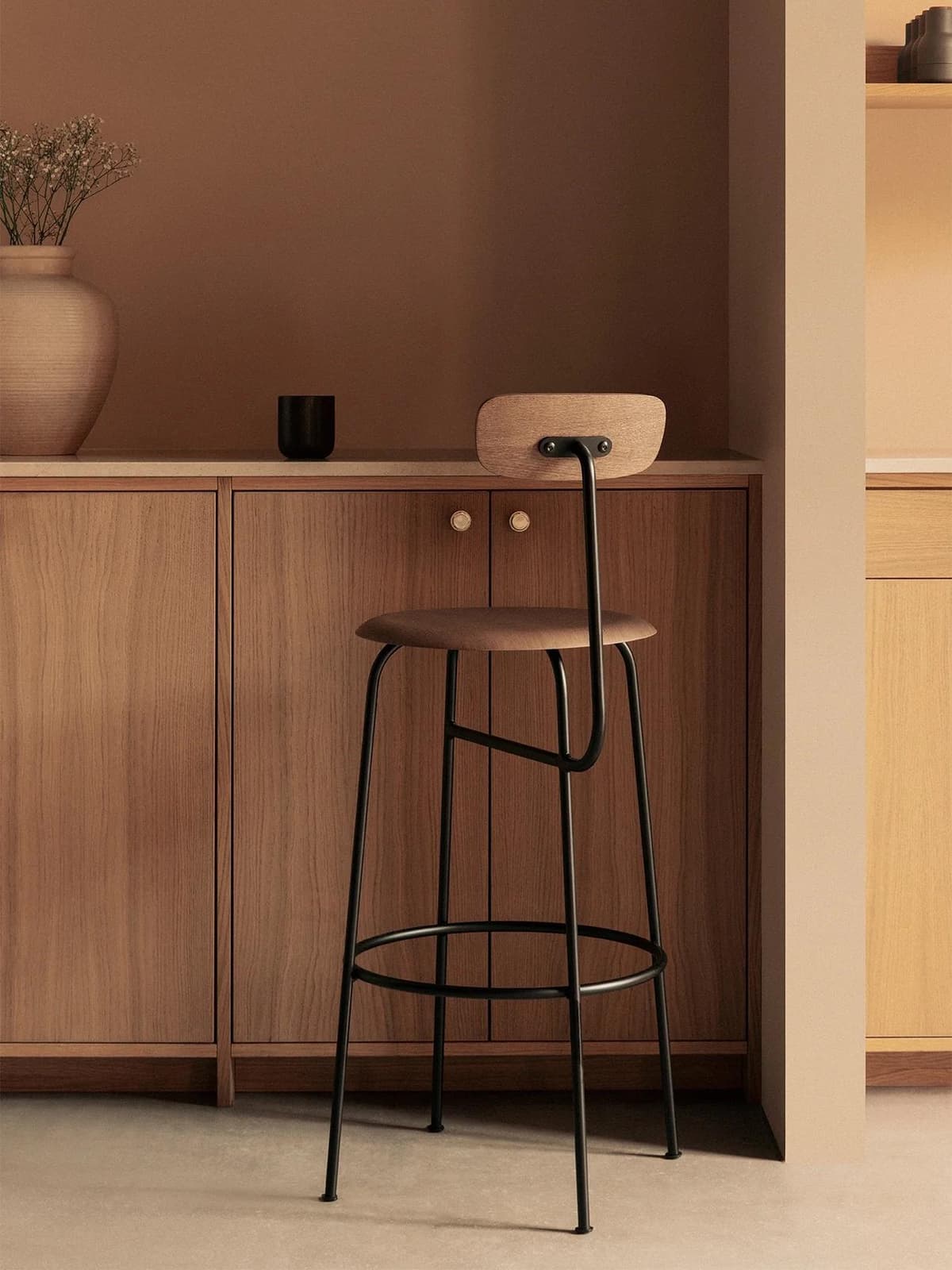 Audo Copenhagen Afteroom Bar Barkruk H101 Donkerbruin thumbnail 2