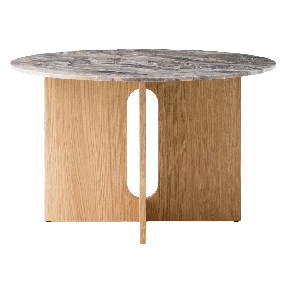 Audo Copenhagen Androgyne EettafelØ120 Naturel Eiken Grey Galaxy