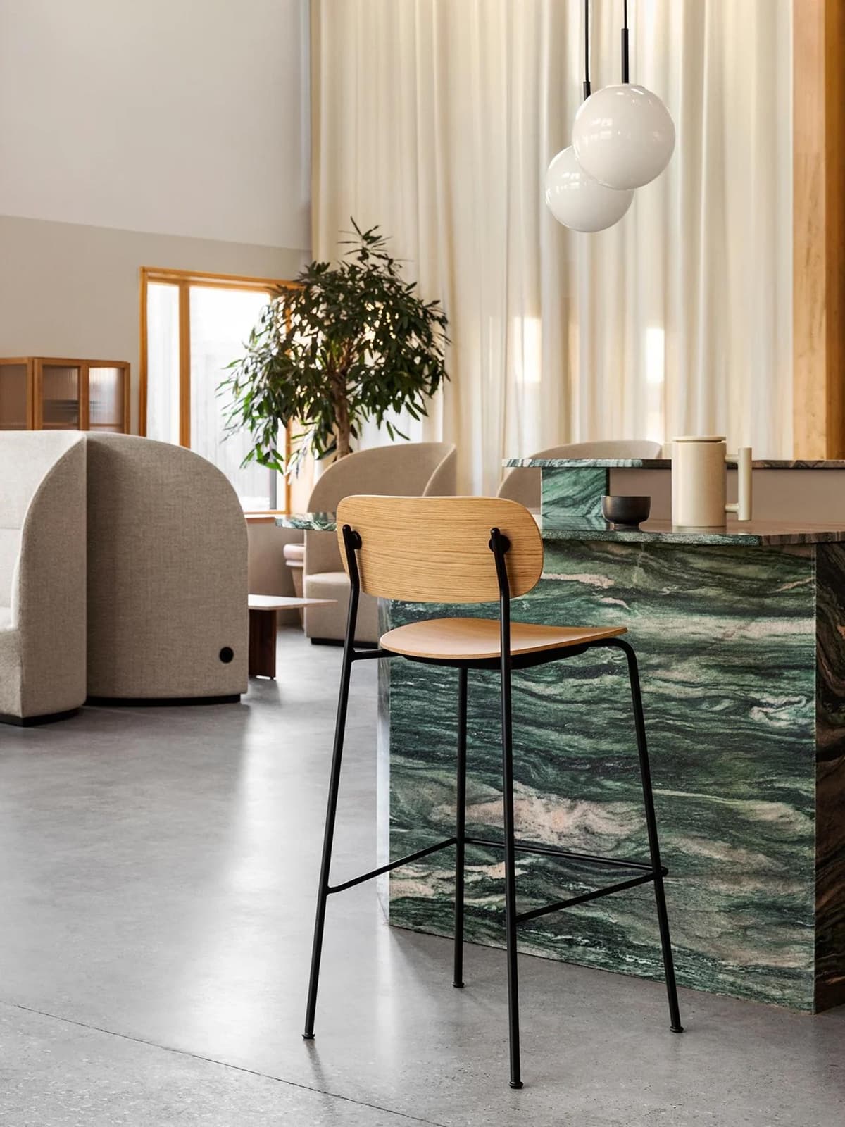 Audo Copenhagen Co Bar Barkruk H104,5 Naturel Eiken thumbnail 2