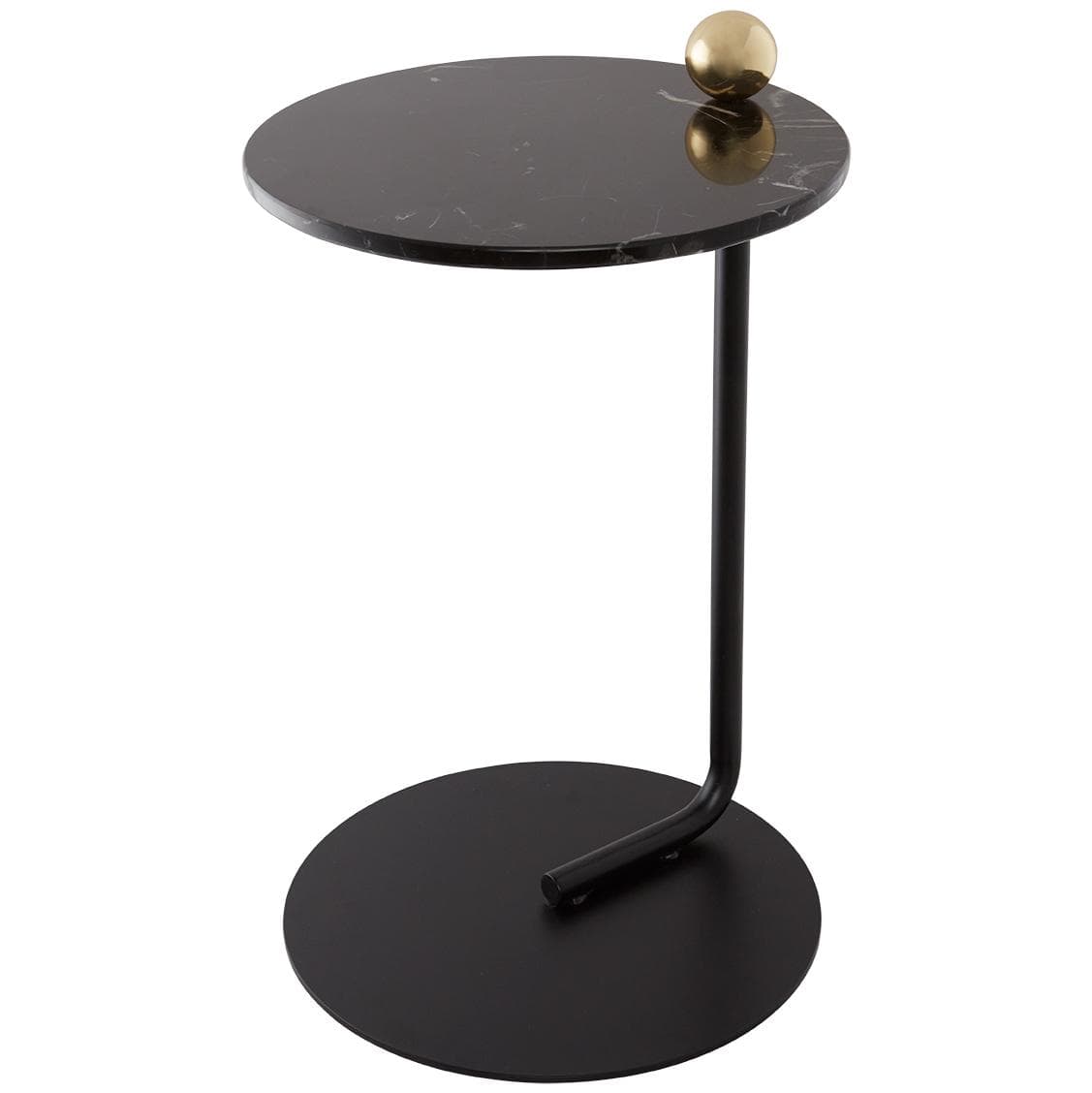 AYTM Castellum BijzettafelØ40 Black/marmer