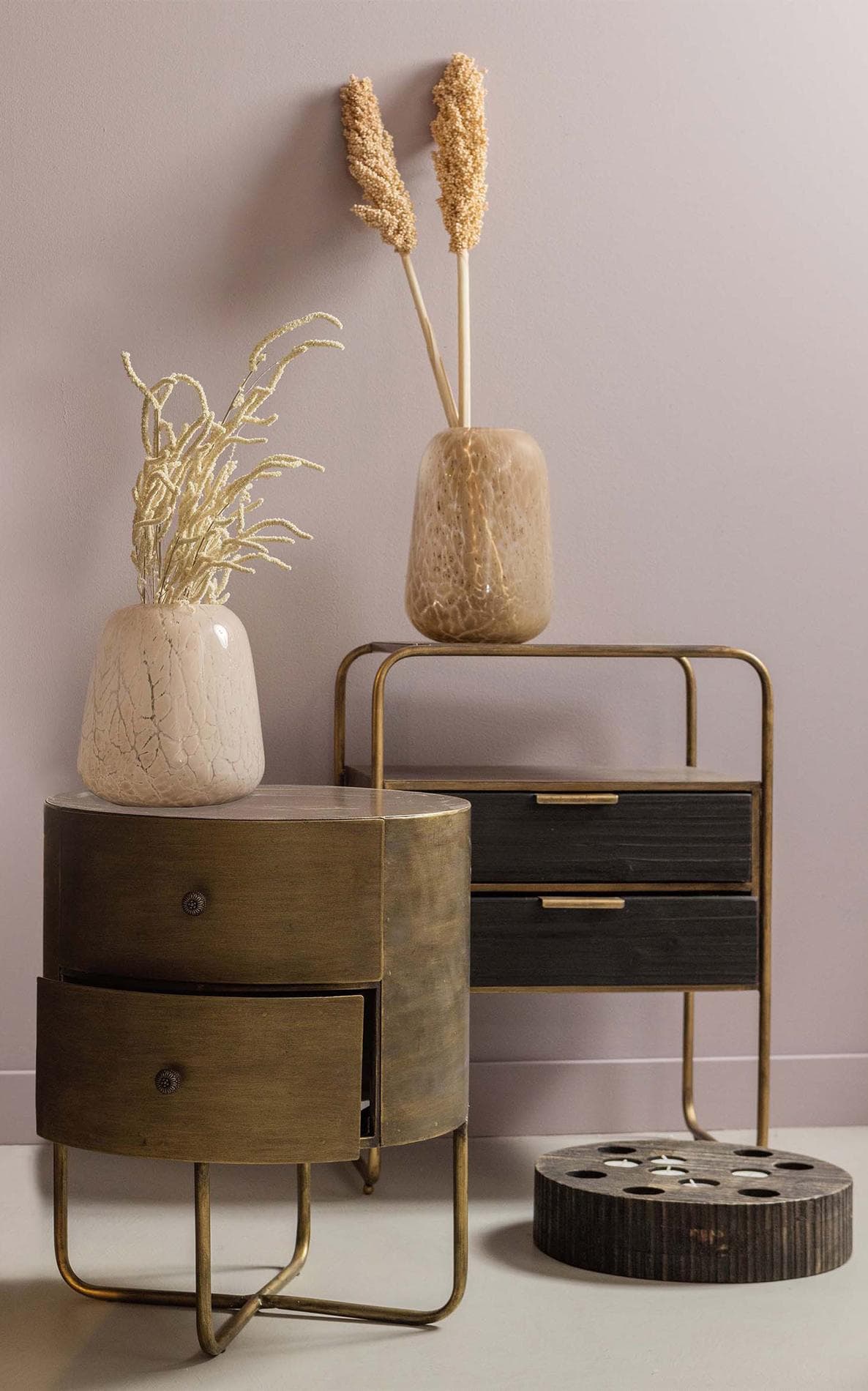 WOOOD Glossy Nachtkast Antique Brass thumbnail 3