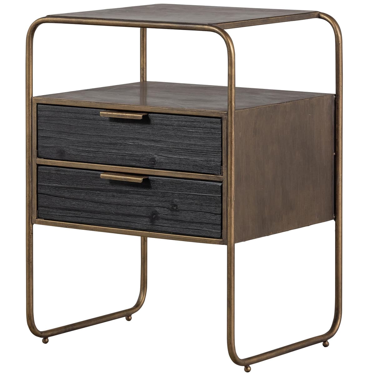 WOOOD Polite Nachtkastje Antique Brass