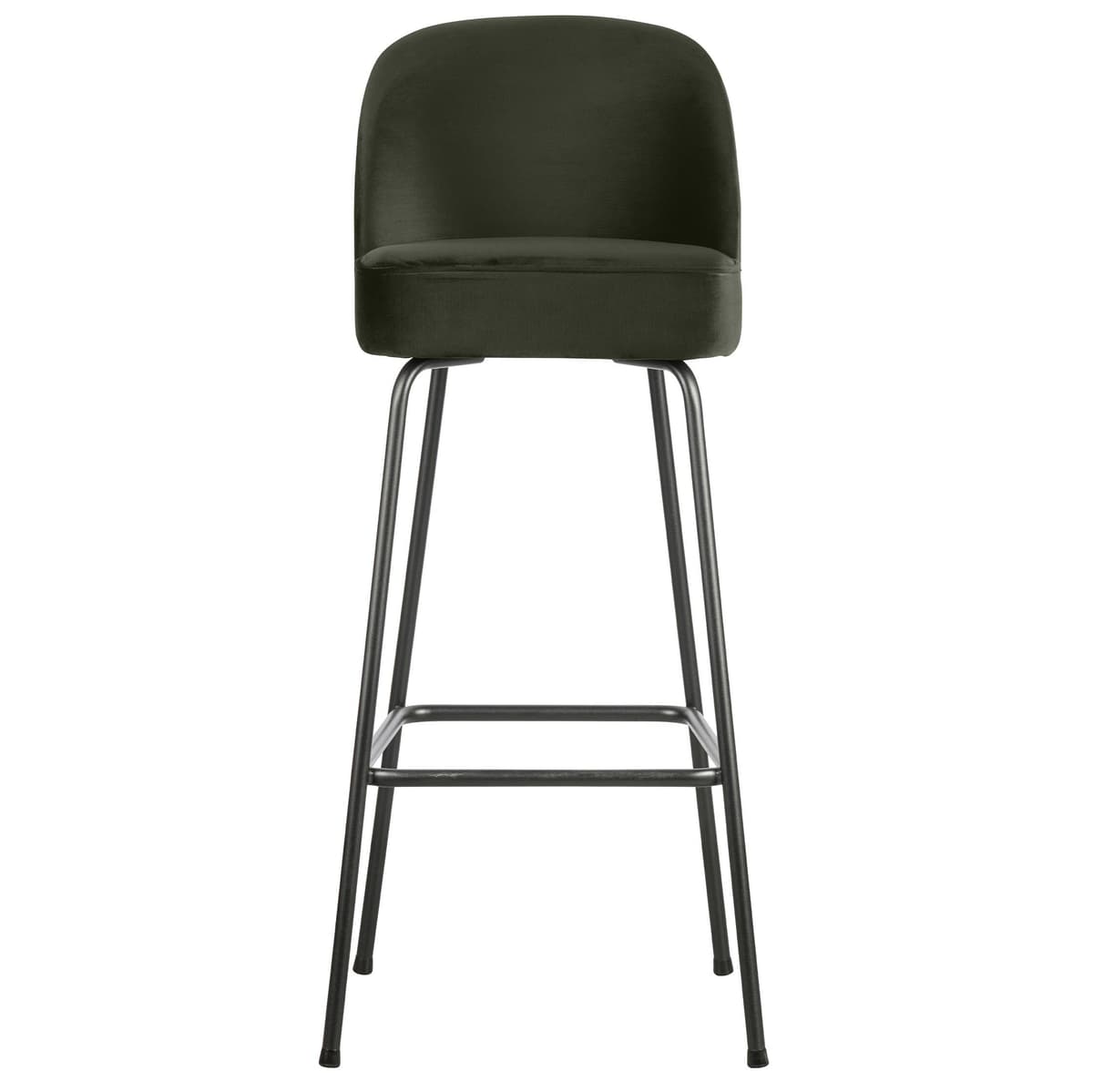 WOOOD Vogue Barkruk H80 Fluweel Donkergroen