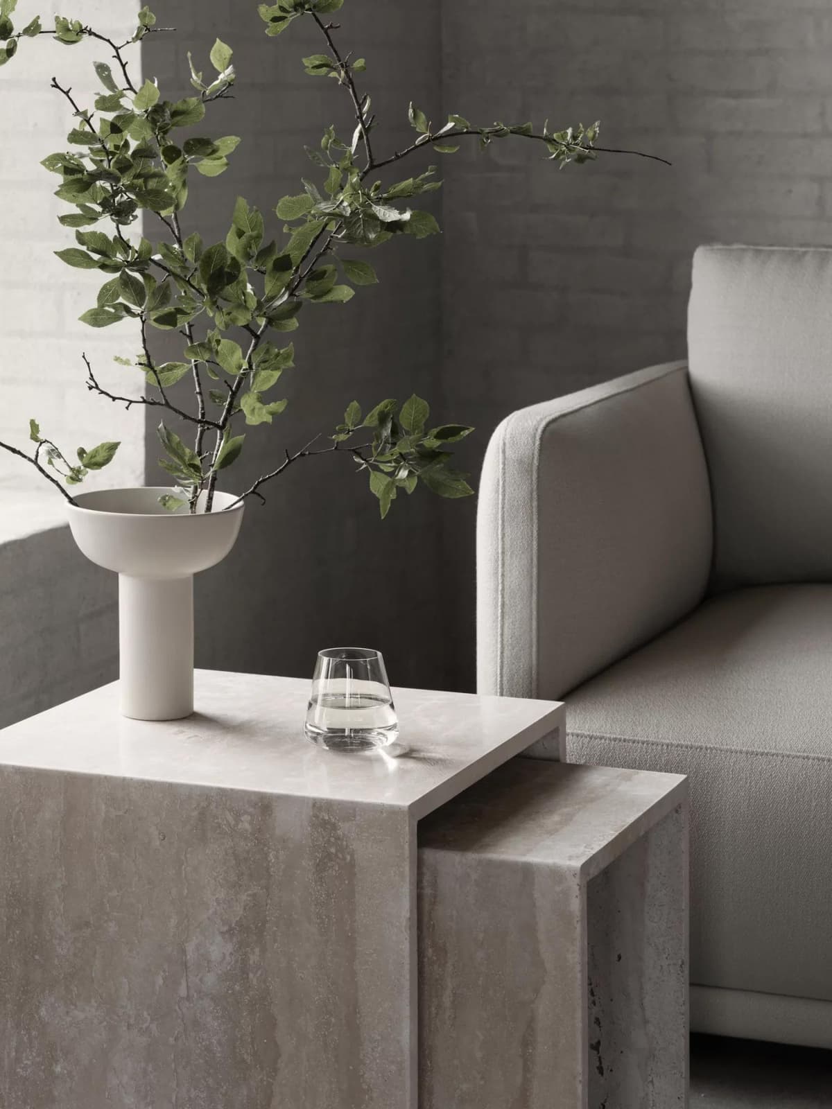 Blomus Varu Bijzettafel Set Van 2 Marmer thumbnail 3