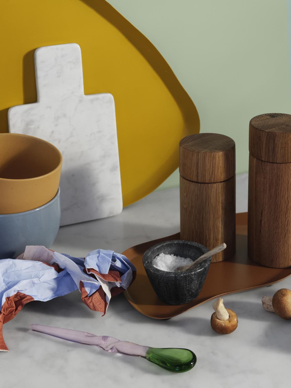 Broste Copenhagen Mie Dienblad 15x26 Geel thumbnail 2