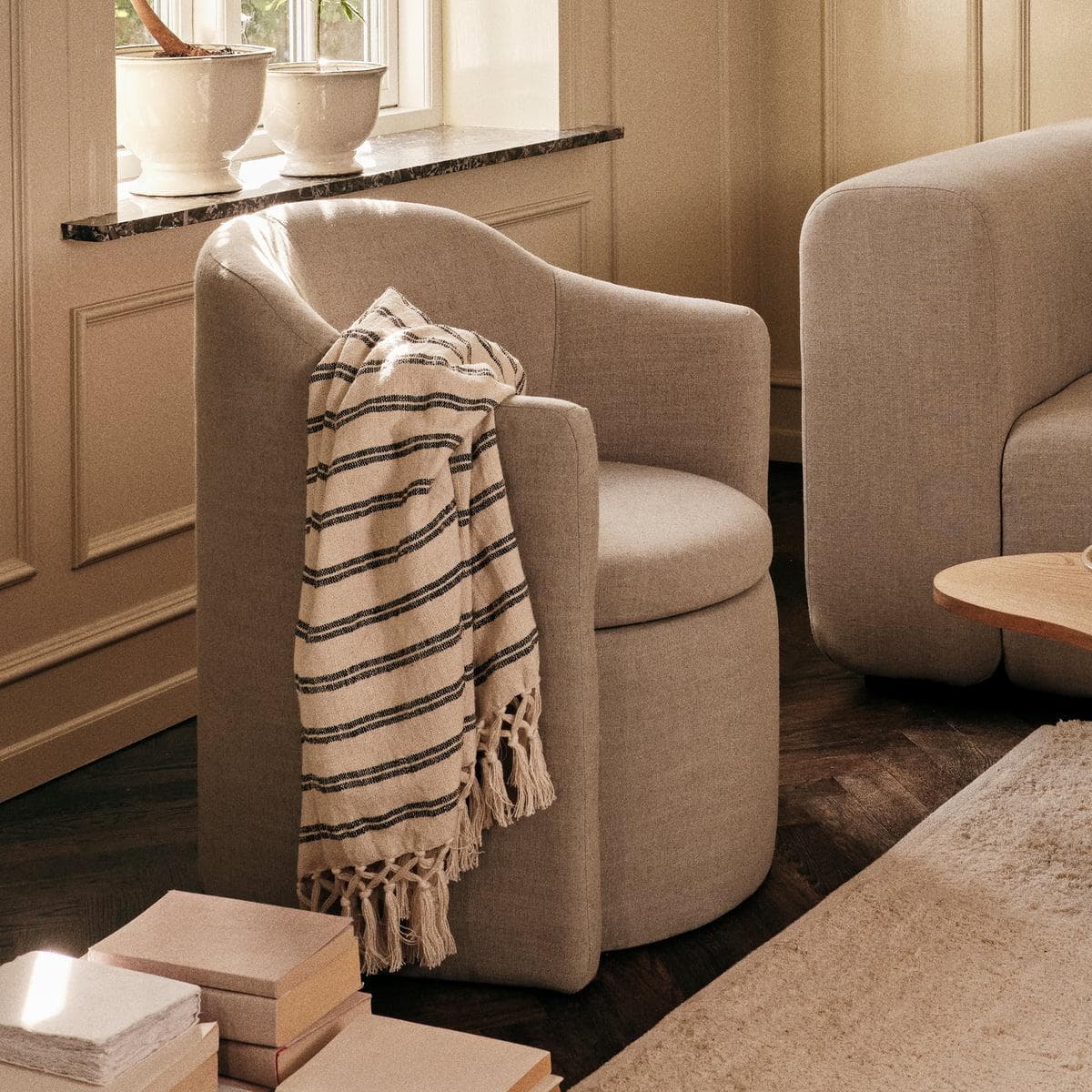 Broste Copenhagen Elly Plaid 130x160 Black/Natural thumbnail 3