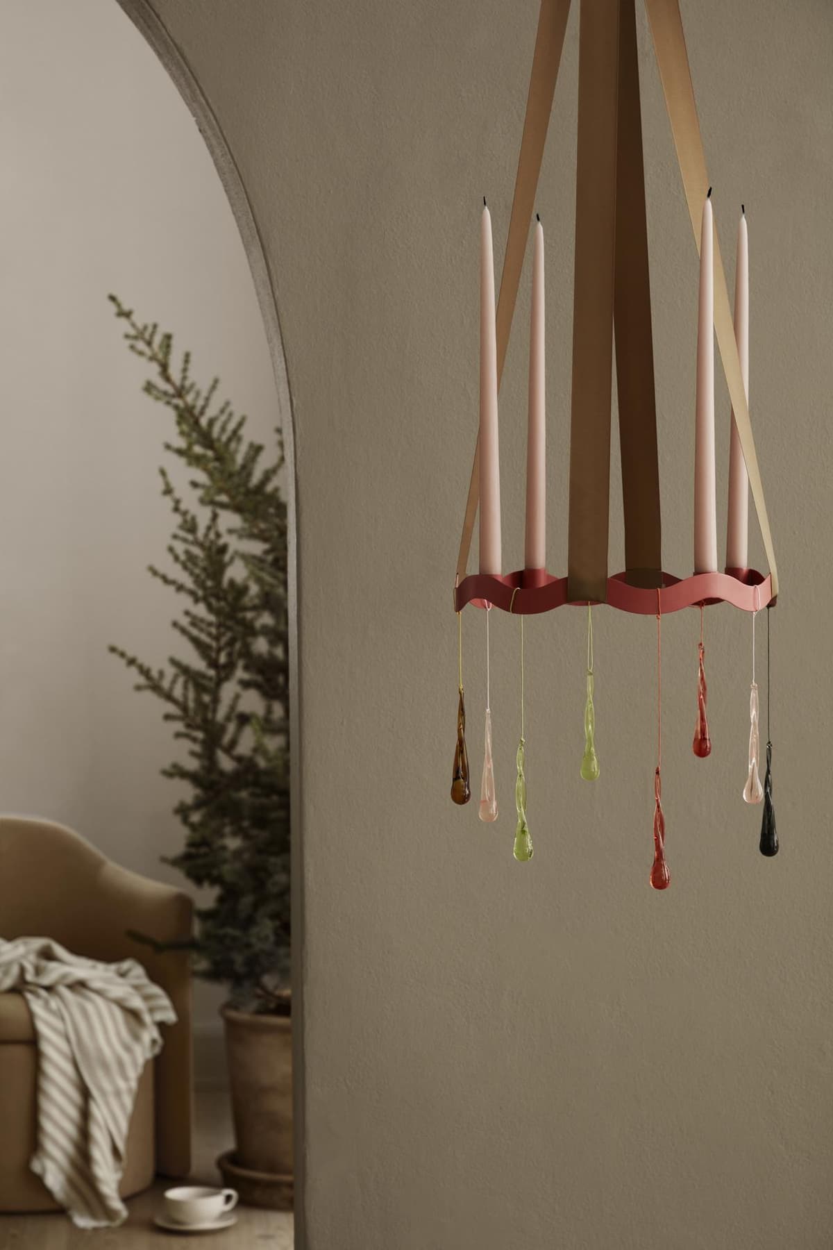 Broste Copenhagen Halo Kandelaar Forest Green thumbnail 2