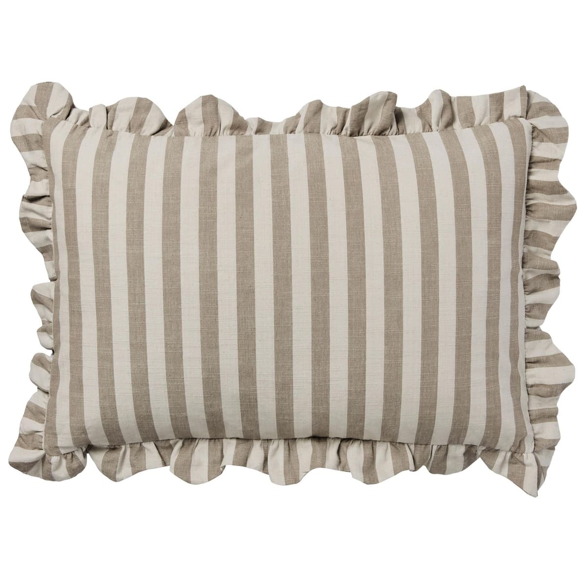 Broste Copenhagen Ina Kussen 40x60 Brown Kelp/Castle Beige