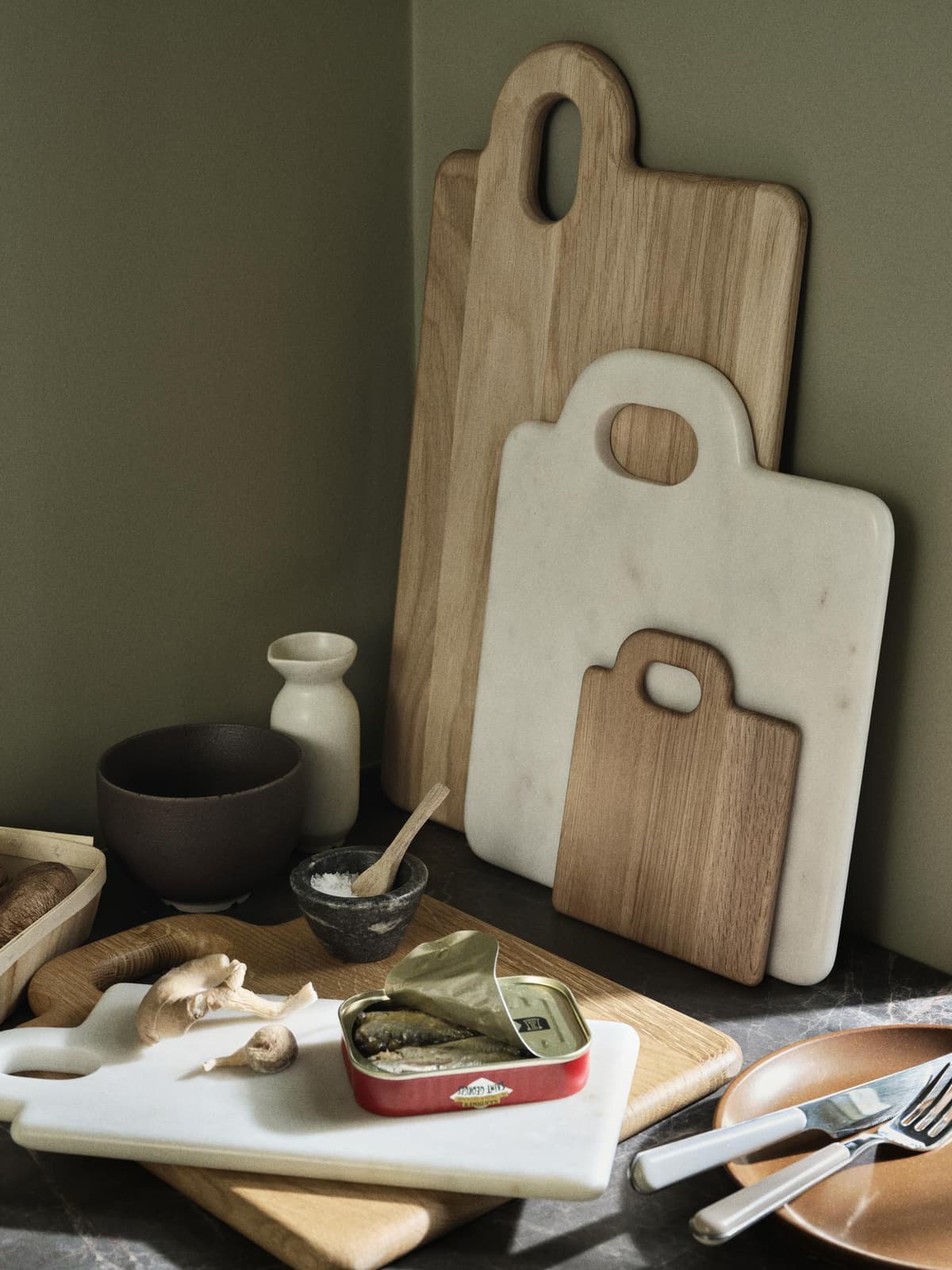 Broste Copenhagen Olina Snijplank White 25x30 thumbnail 2