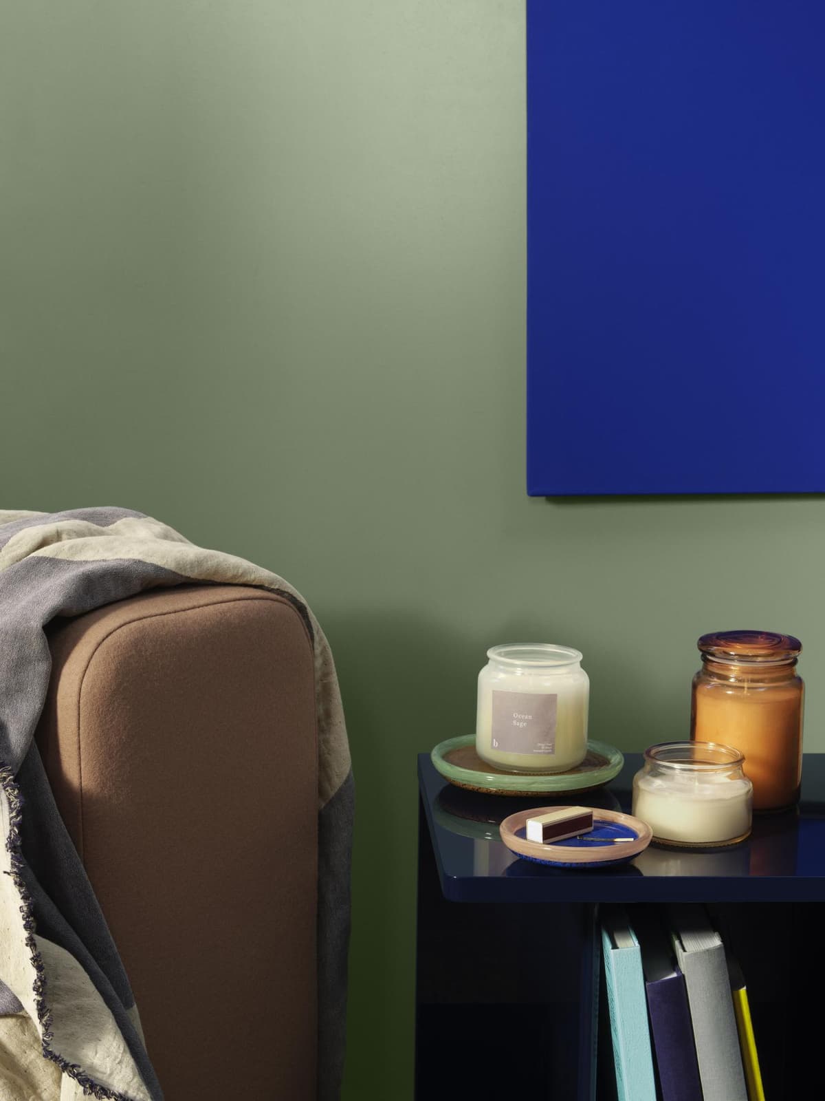 Broste Copenhagen Hula KandelaarØ17 Oranje Blauw thumbnail 3