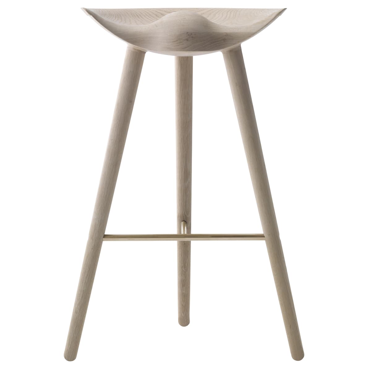 Audo Copenhagen ML42 Barkruk H81 Gezeept Eiken Messing