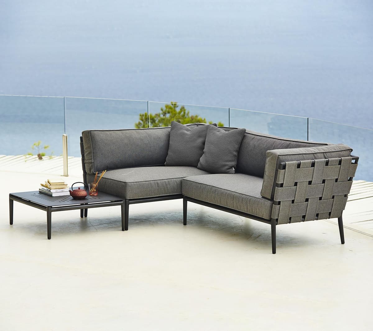 Cane-Line Conic Salontafel 75x75 Lichtgrijs thumbnail 4