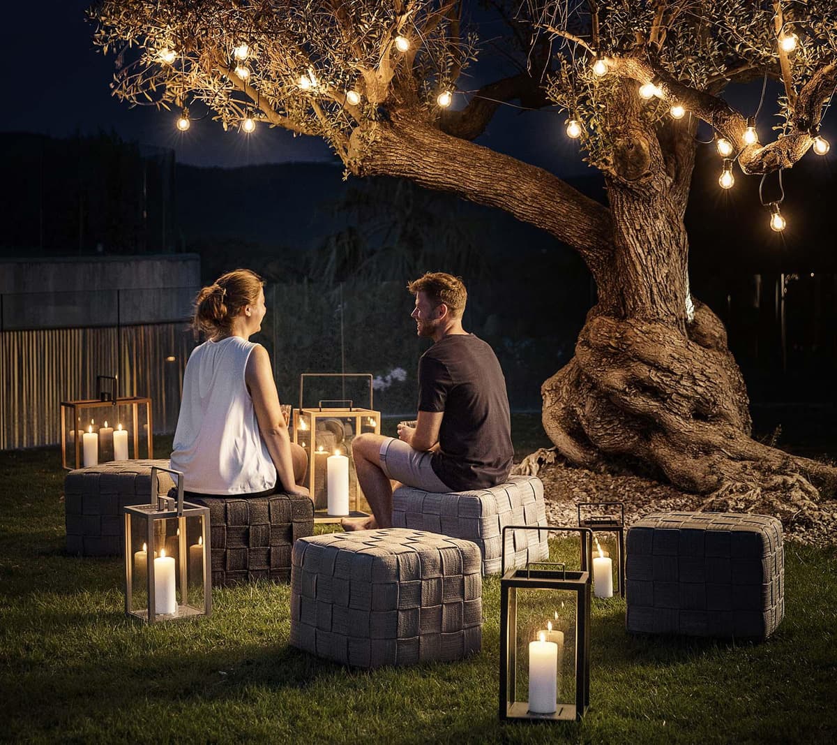 Cane-Line Cube Voetenbank 48x48 Donkergrijs thumbnail 2