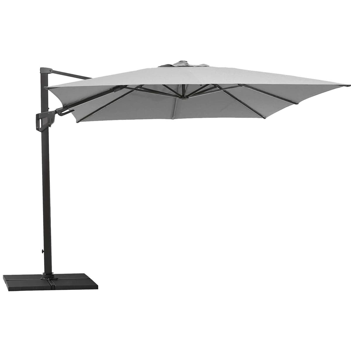 Cane-Line Hyde Luxe Tilt Parasol 300x300 Light Grey