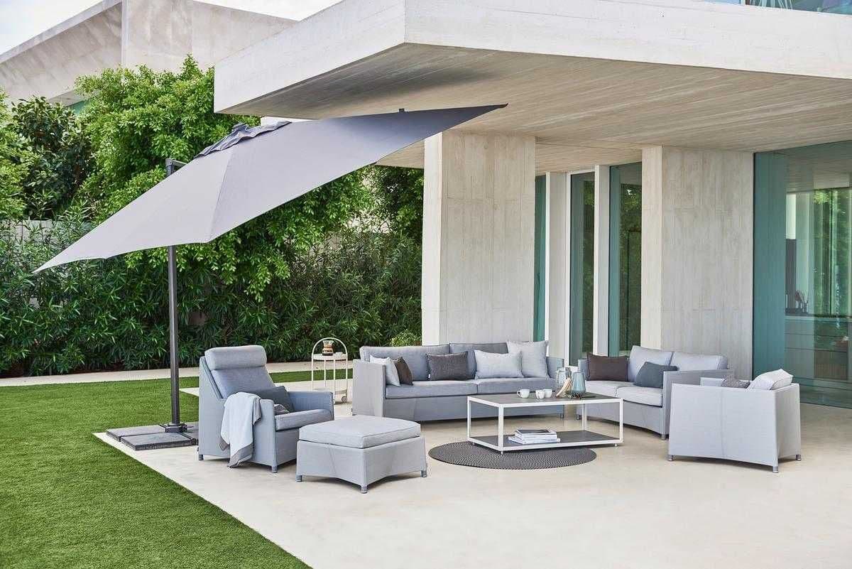 Cane-Line Hyde Luxe Tilt Parasol 300x300 Light Grey thumbnail 3