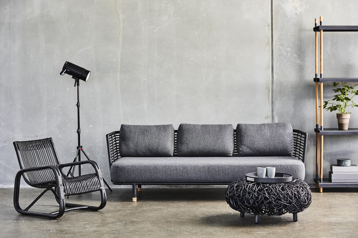 Cane-Line Loop Rattan HockerØ74 Naturel thumbnail 4