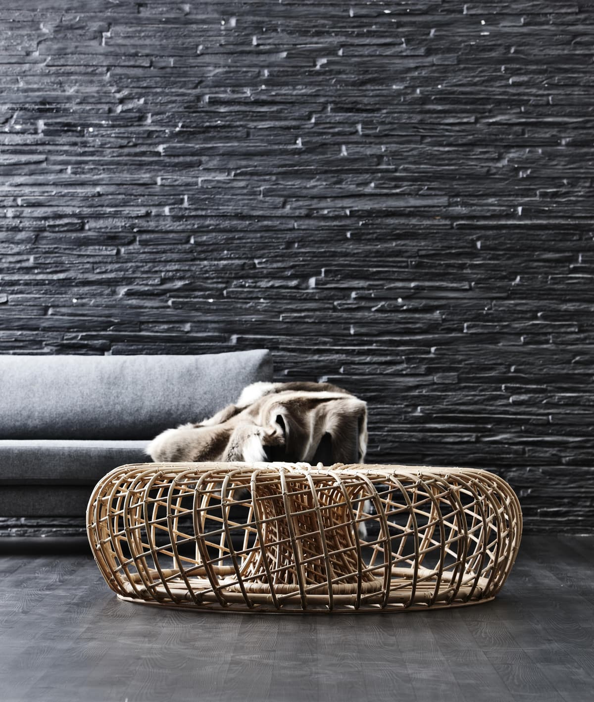 Cane-Line Nest Rattan HockerØ60 Indoor thumbnail 2