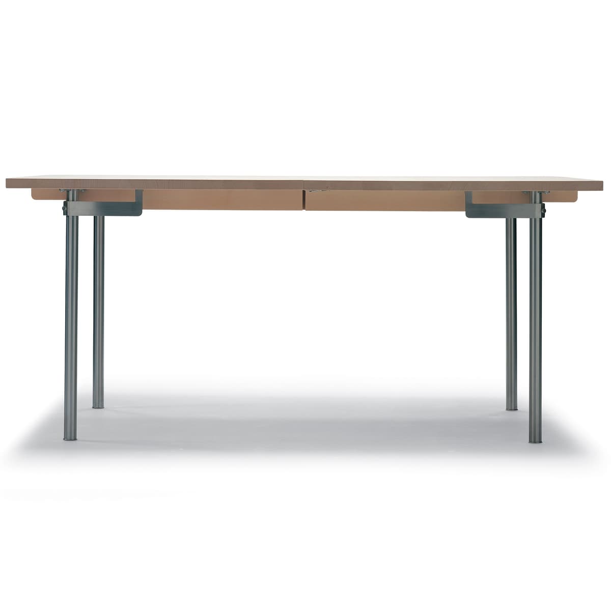 Carl Hansen&Son CH322 Uitschuifbare Tafel 160x95 Gezeept Eiken Roestvrijstalen Onderstel