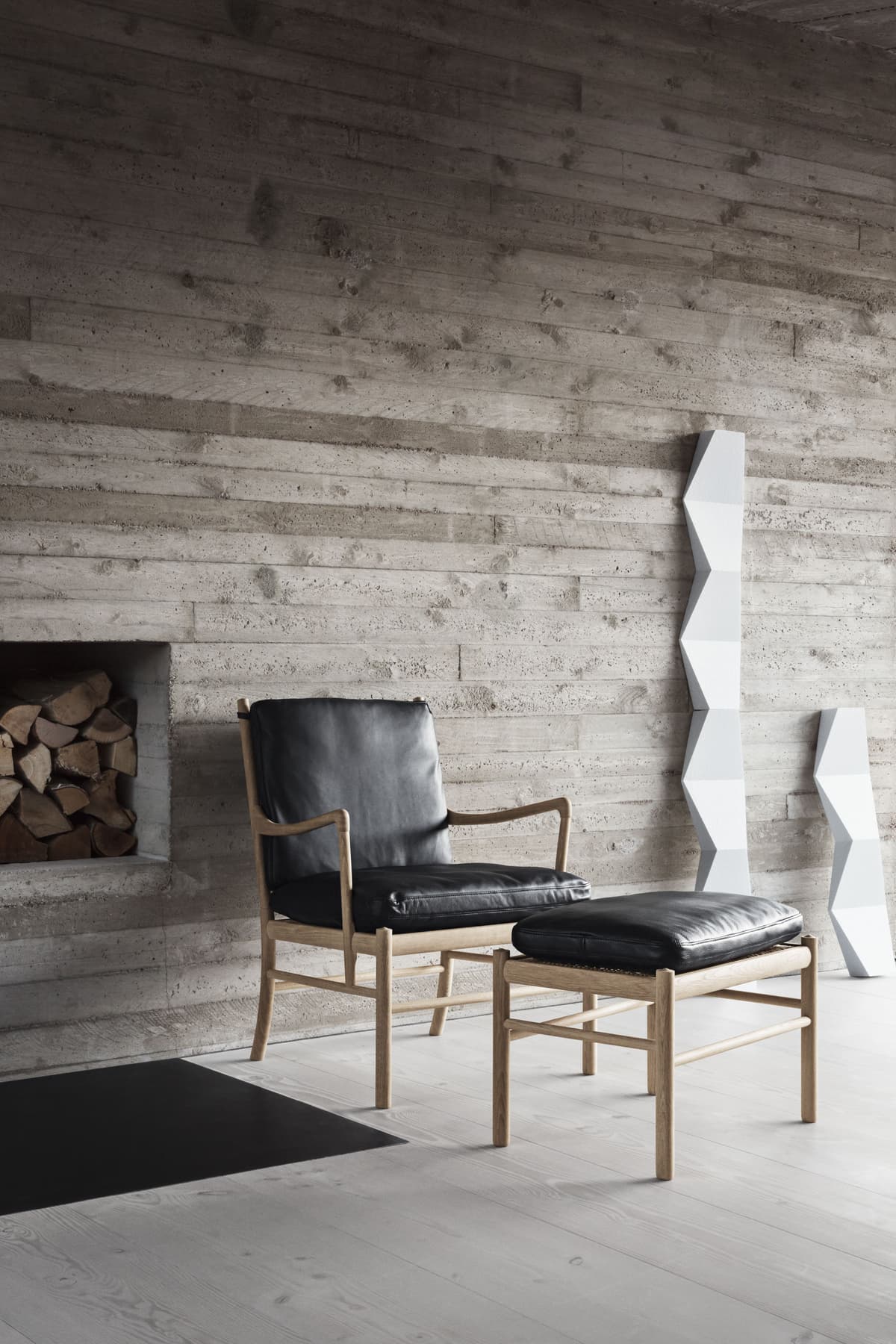 Carl Hansen&Son OW149F Colonial Voetenbank Gezeept Eiken Thor 307 Leer thumbnail 4