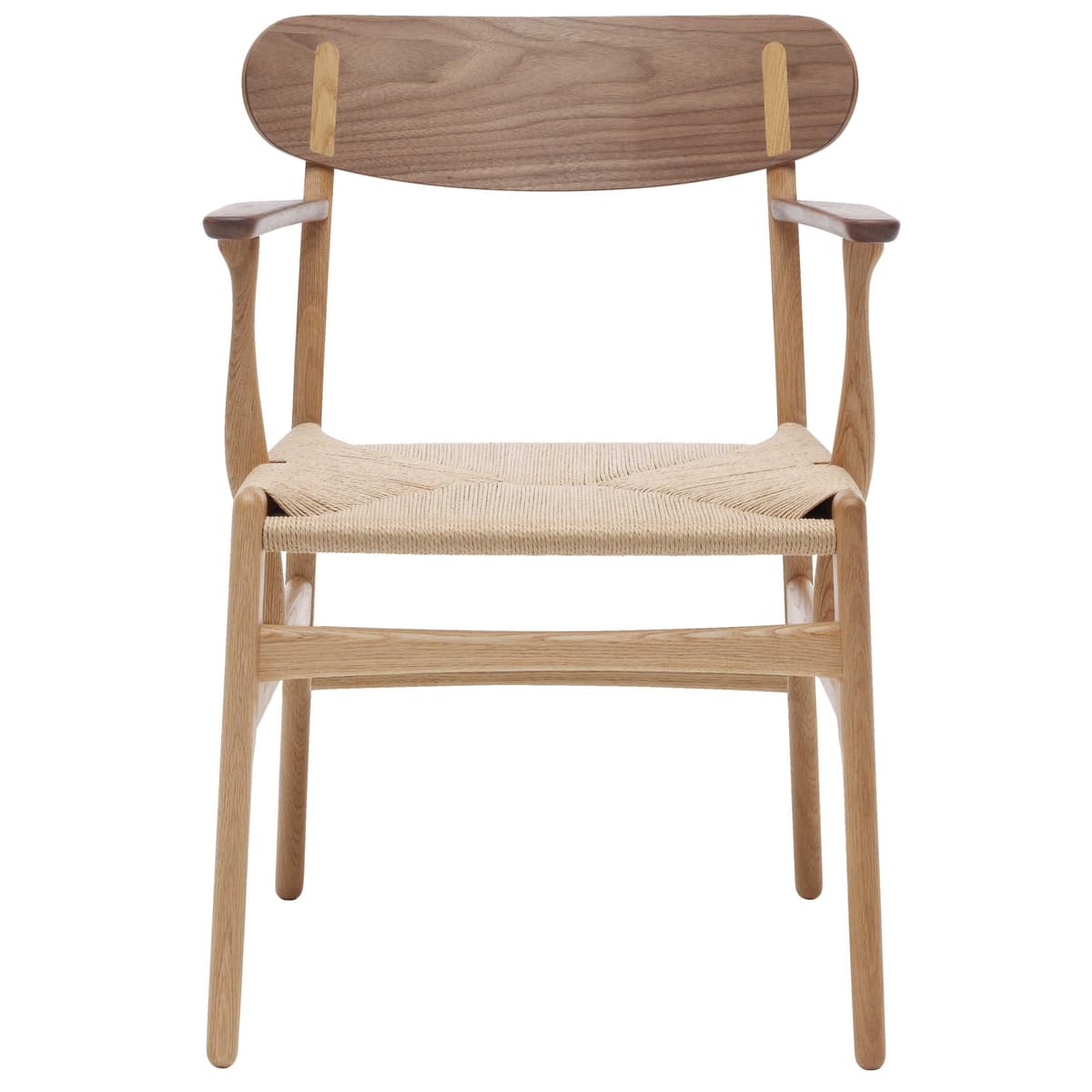 Carl Hansen&Son CH26 Stoel  Geolied Eiken Frame Walnoot Arm- En Rugsteun