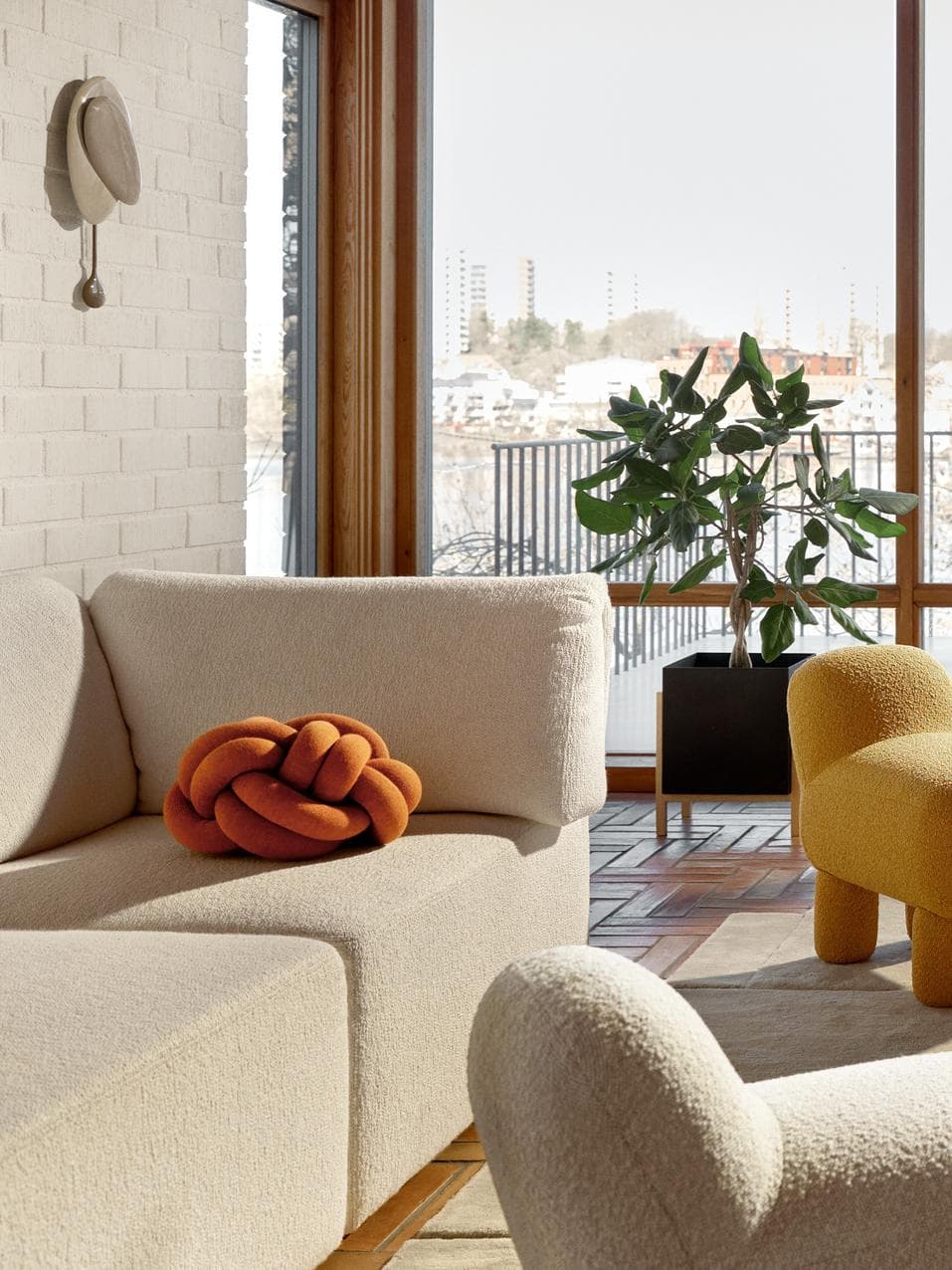 Design House Stockholm Knot Kussen 30x30 Grijs thumbnail 4