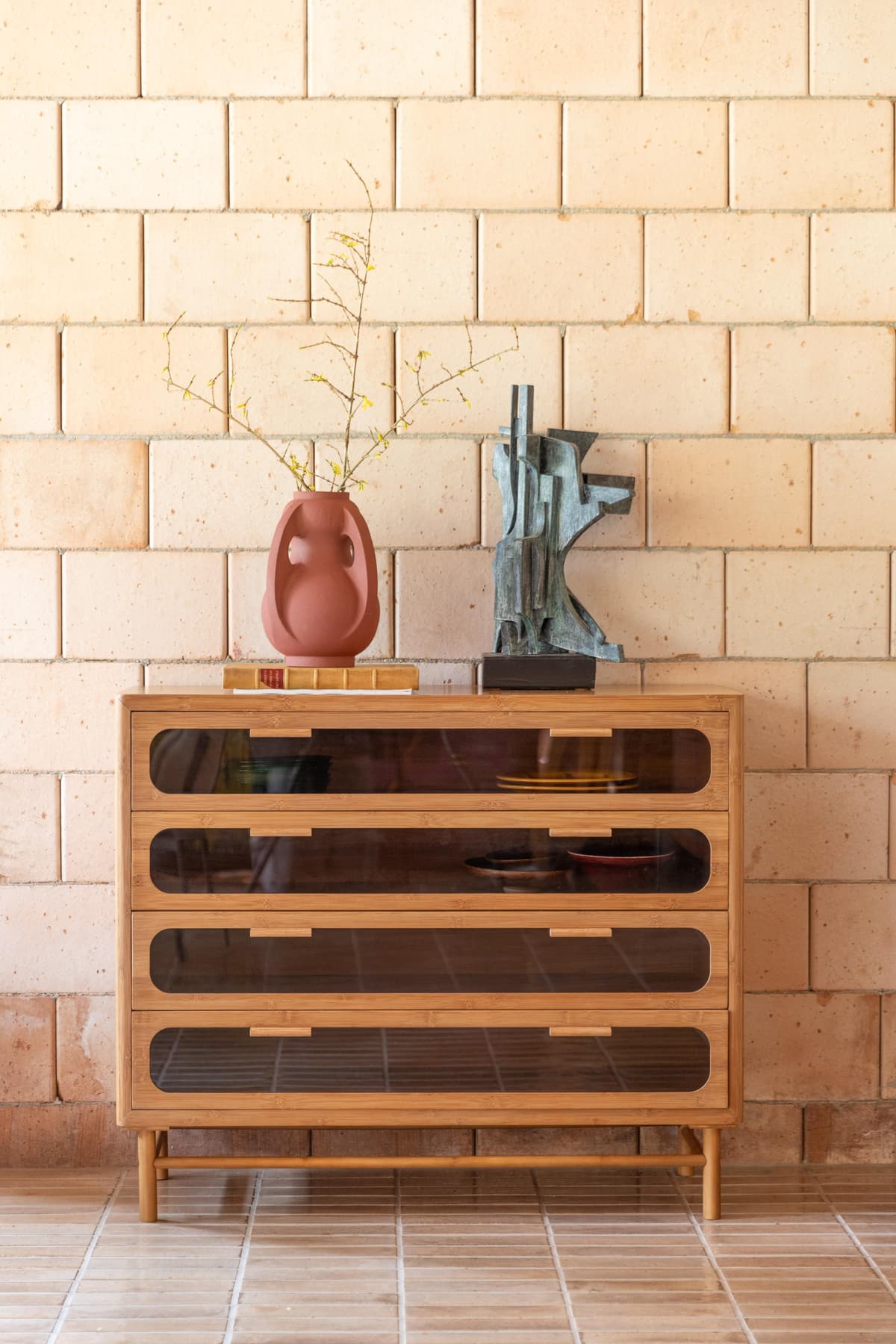 Dutchbone Caroun Ladekast Laag Bamboe thumbnail 2