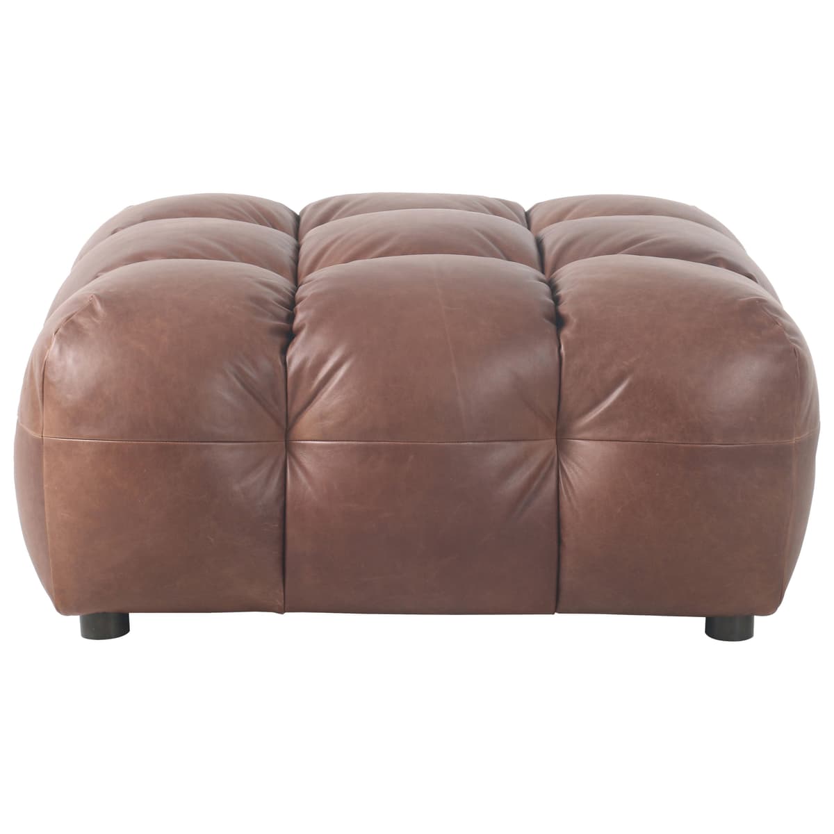 Dutchbone Hackman Hocker Leer Chocolate_1