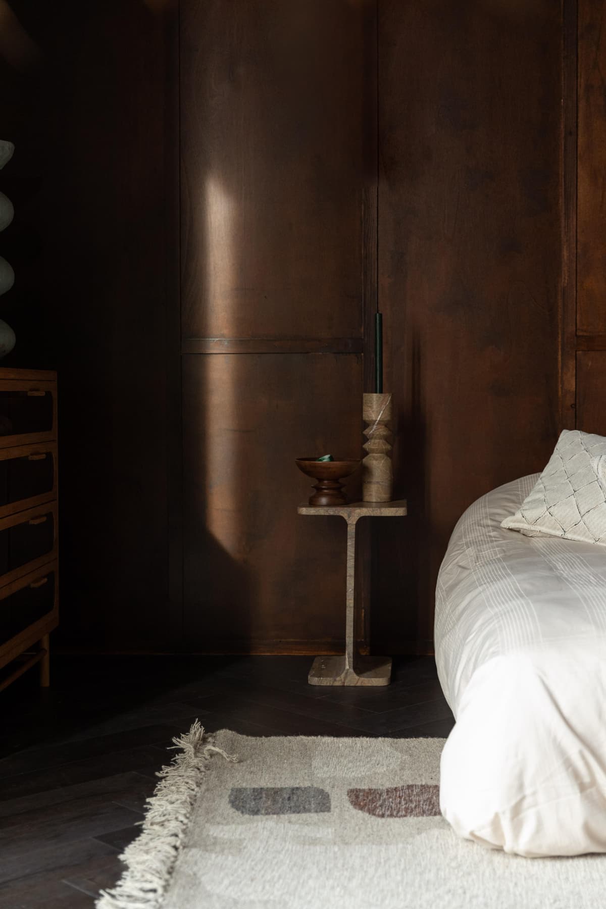 Dutchbone Satpura Bijzettafel Bruin Marmer thumbnail 2