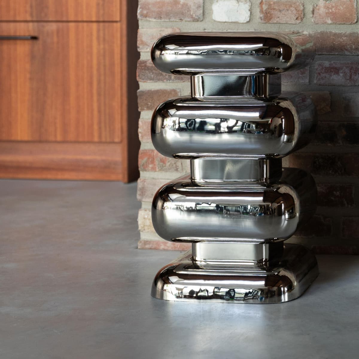 Dutchbone Stubby Bijzettafel Chroom thumbnail 4