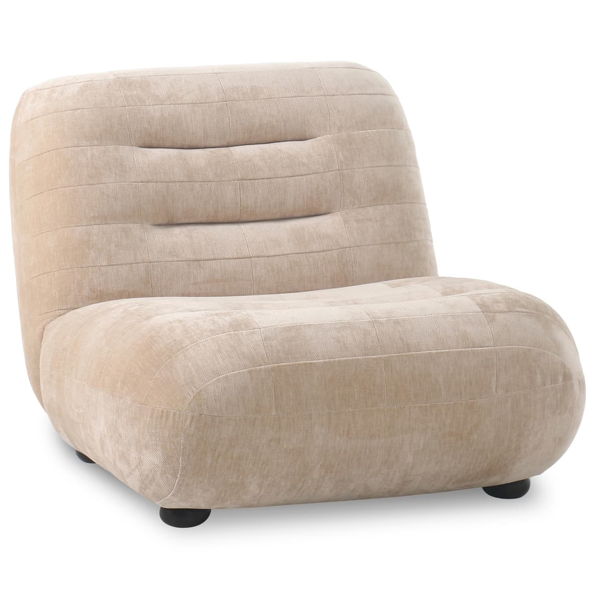 Dutchbone Wyatt Fauteuil Velours Beige_1