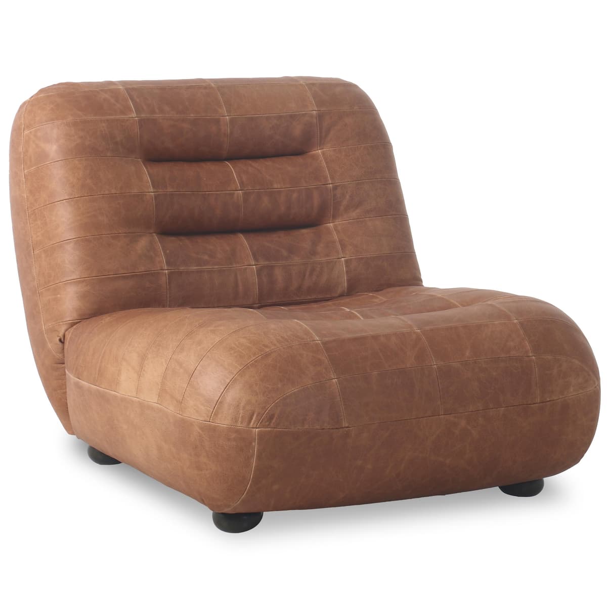Dutchbone Wyatt Fauteuil Gewaxt Leer Cognac_1